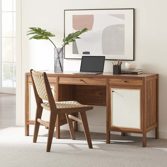 Capri 58" Wood Grain Office Desk By Modway - EEI-6618 | Cabinets | Modishstore