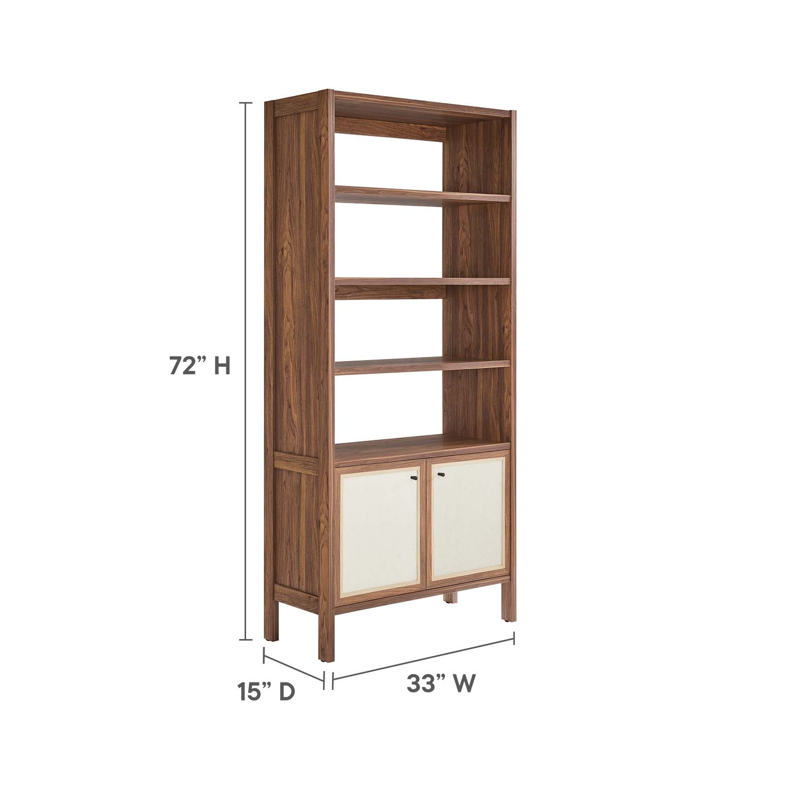 Capri 4-Shelf Wood Grain Bookcase By Modway - EEI-6619 | Cabinets | Modishstore - 6