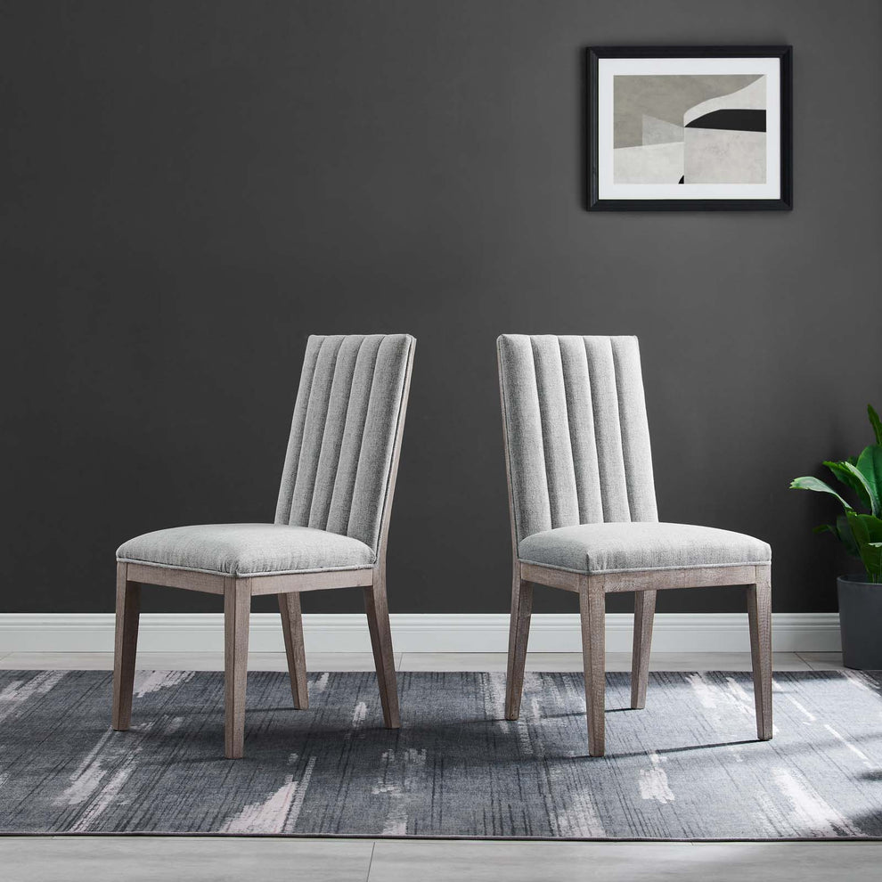Maisonette French Vintage Tufted Fabric Dining Side Chairs Set of 2 By Modway - EEI-6623 | Dining Chairs | Modishstore - 8