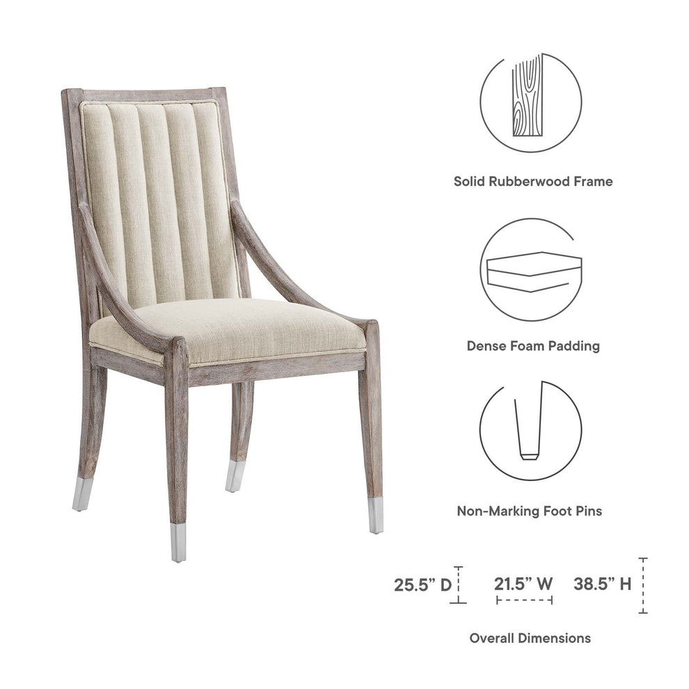 Maison French Vintage Tufted Fabric Dining Armchairs Set of 2 By Modway - EEI-6624 | Dining Chairs | Modishstore - 8