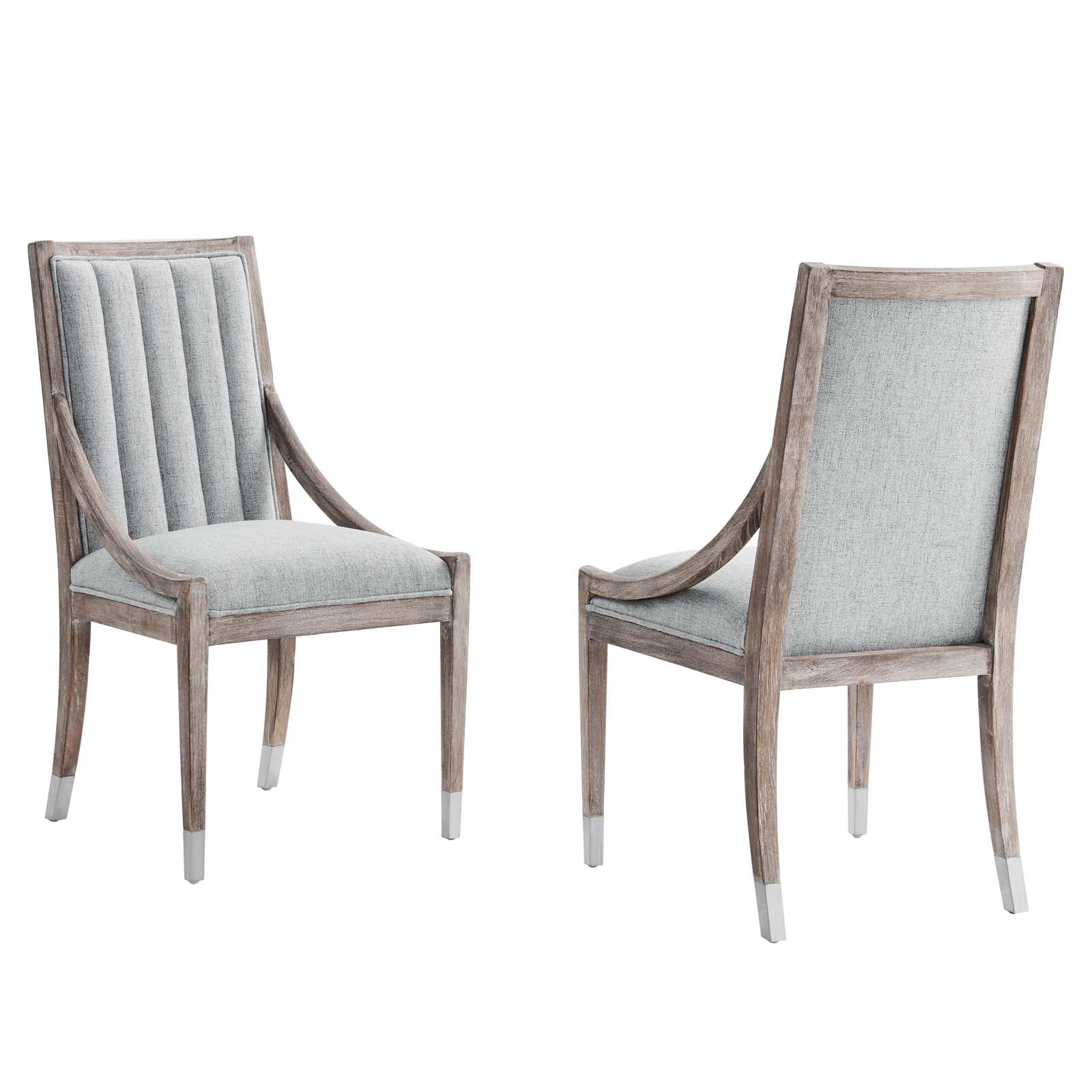 Maison French Vintage Tufted Fabric Dining Armchairs Set of 2 By Modway - EEI-6624 | Dining Chairs | Modishstore - 10