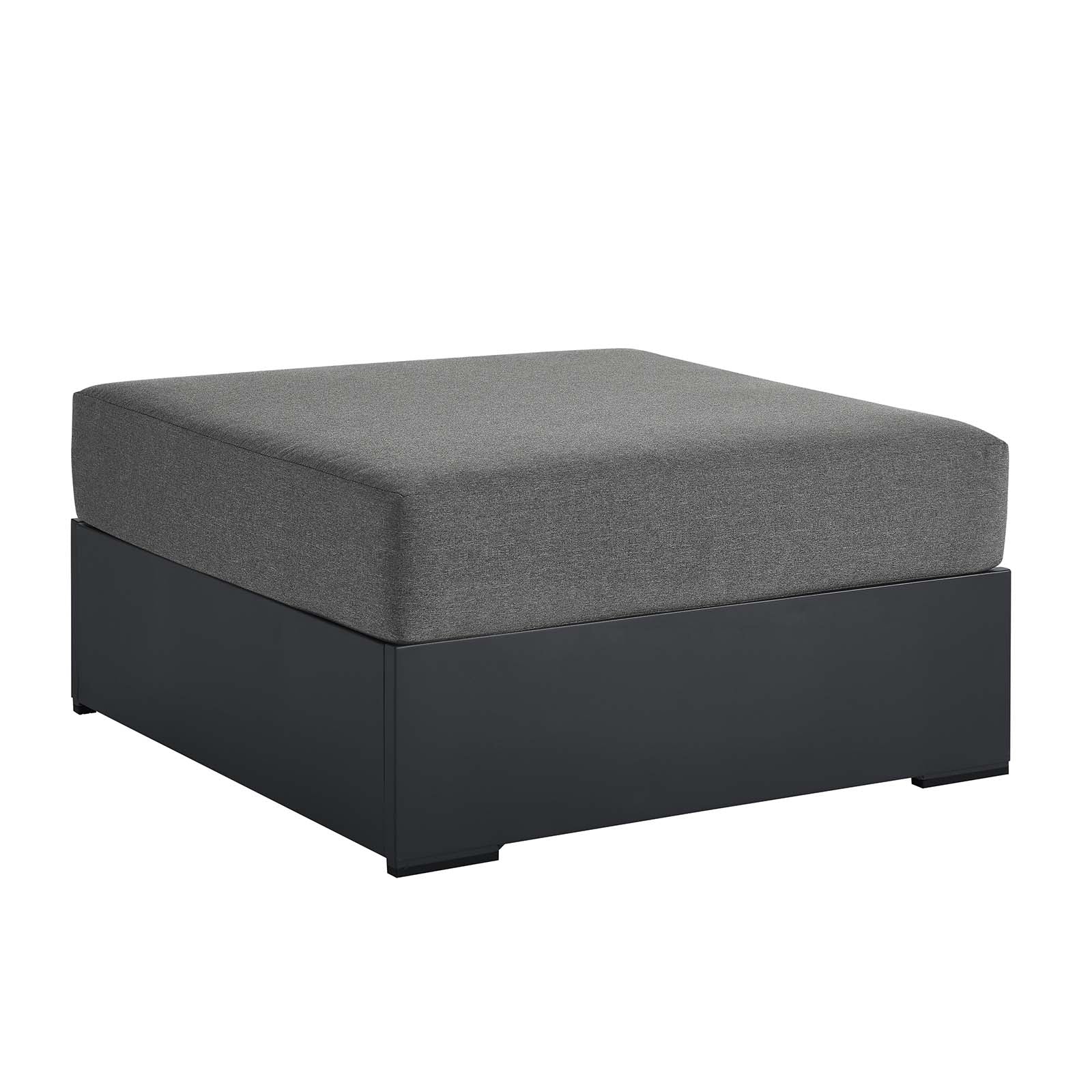 Tahoe Outdoor Patio Powder-Coated Aluminum Ottoman By Modway - EEI-6627 | Outdoor Sofas, Loveseats & Sectionals | Modishstore - 2