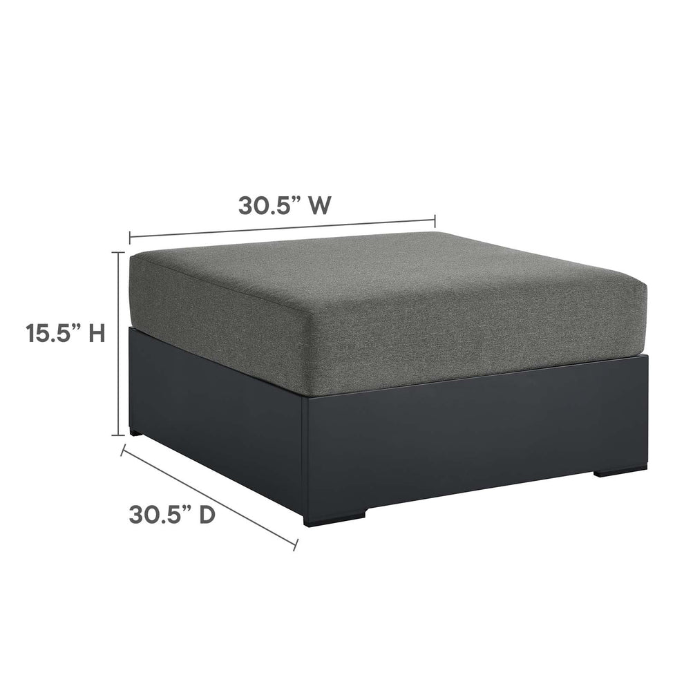 Tahoe Outdoor Patio Powder-Coated Aluminum Ottoman By Modway - EEI-6627 | Outdoor Sofas, Loveseats & Sectionals | Modishstore - 7