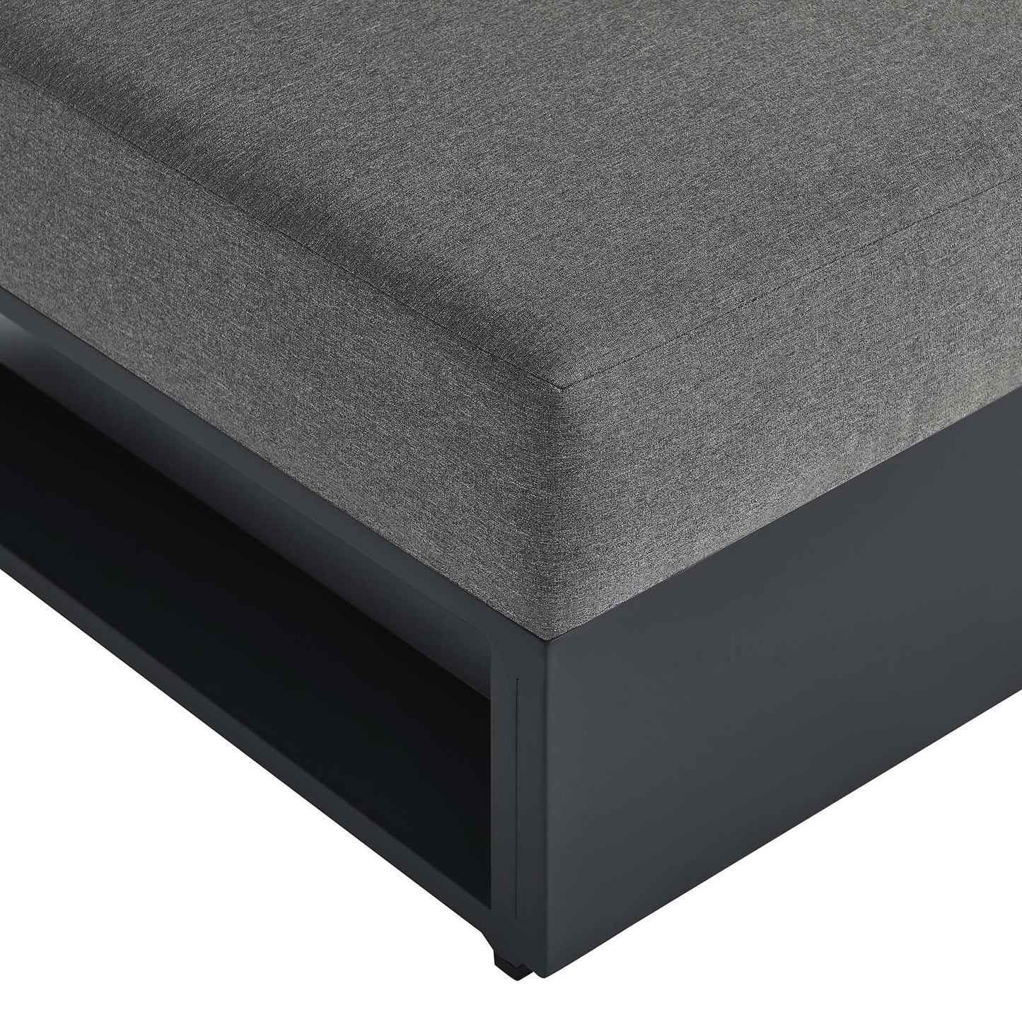 Tahoe Outdoor Patio Powder-Coated Aluminum Modular Armless Chair By Modway - EEI-6628 | Outdoor Sofas, Loveseats & Sectionals | Modishstore - 5