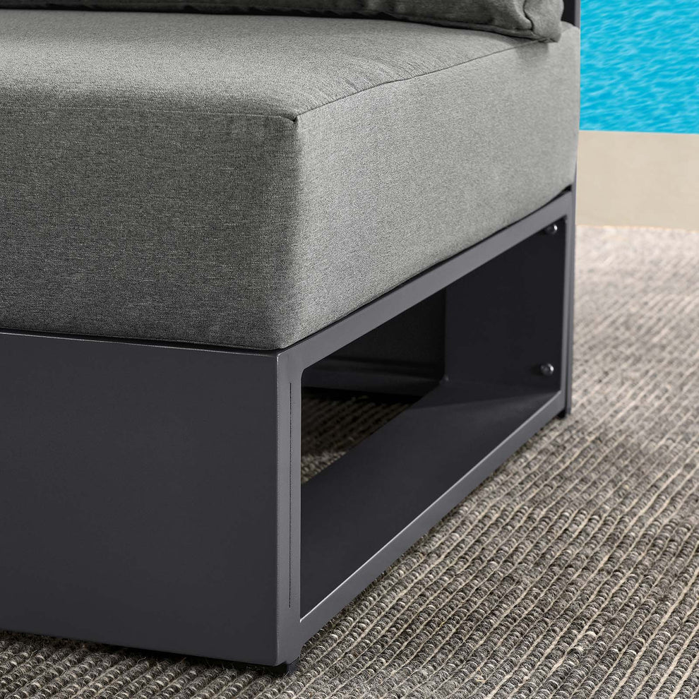 Tahoe Outdoor Patio Powder-Coated Aluminum Modular Armless Chair By Modway - EEI-6628 | Outdoor Sofas, Loveseats & Sectionals | Modishstore - 8