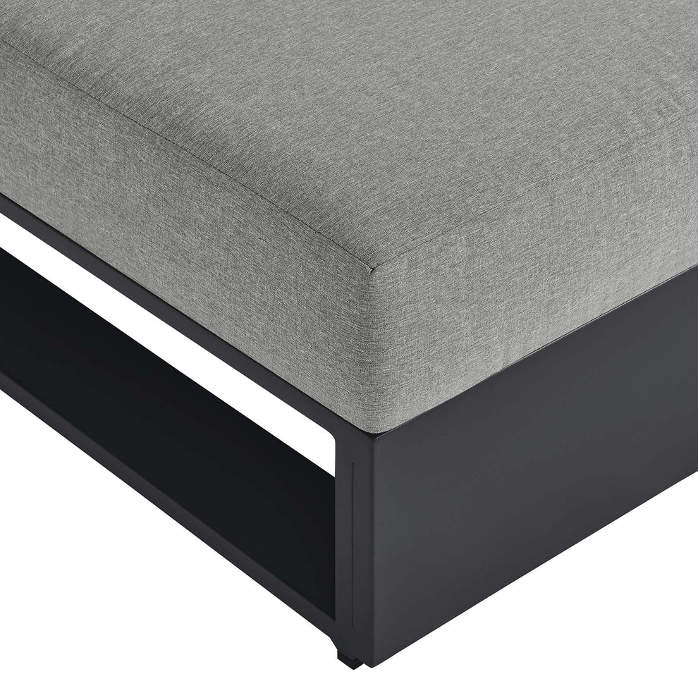 Tahoe Outdoor Patio Powder-Coated Aluminum Modular Armless Chair By Modway - EEI-6628 | Outdoor Sofas, Loveseats & Sectionals | Modishstore - 13