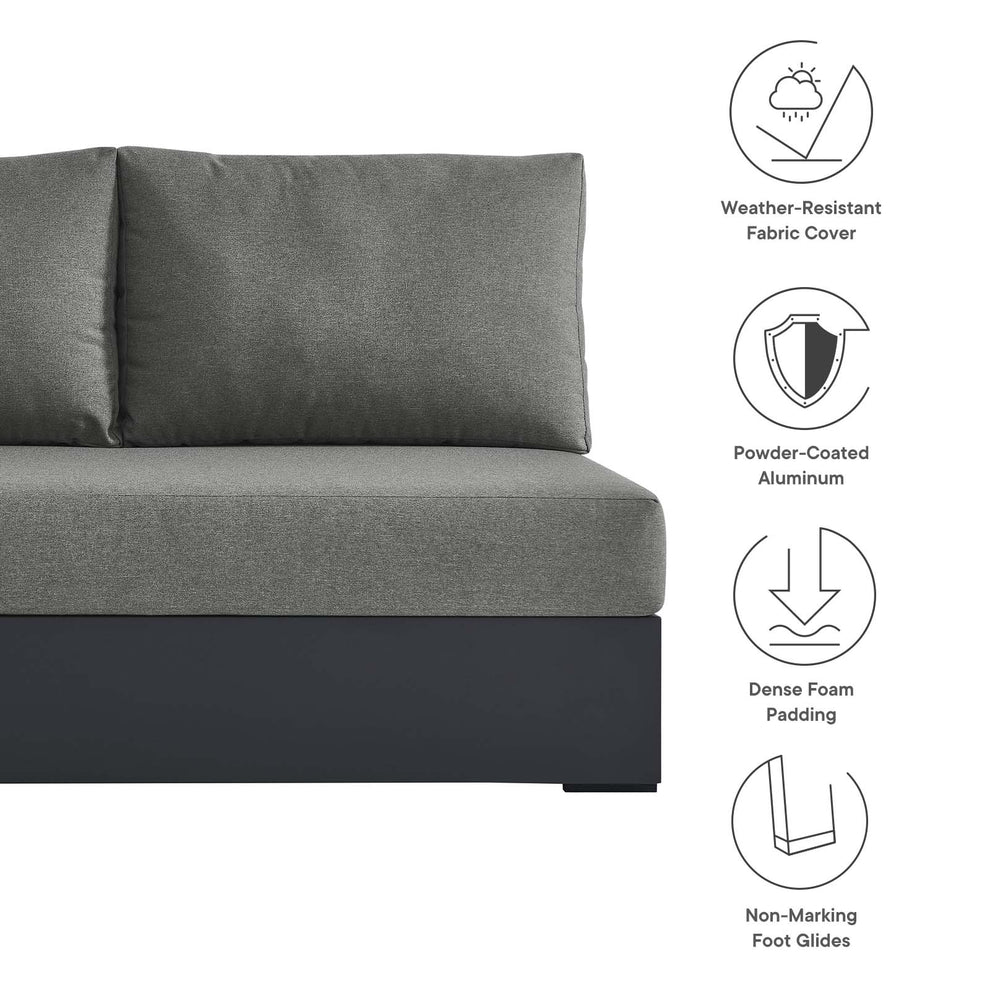 Tahoe Outdoor Patio Powder-Coated Aluminum Modular Left-Facing Loveseat By Modway - EEI-6629 | Outdoor Sofas, Loveseats & Sectionals | Modishstore - 6