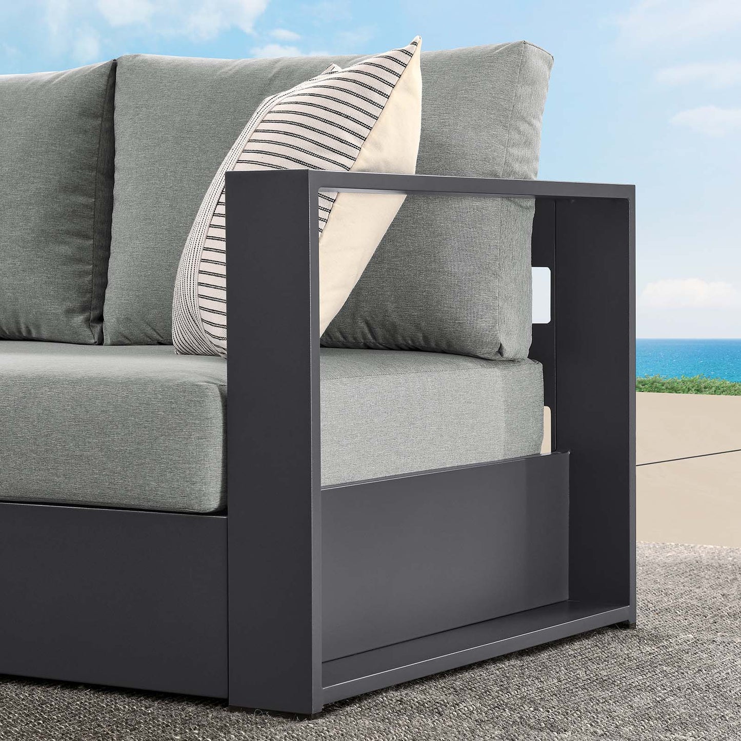Tahoe Outdoor Patio Powder-Coated Aluminum Modular Right-Facing Loveseat By Modway - EEI-6630 | Outdoor Sofas, Loveseats & Sectionals | Modishstore - 16
