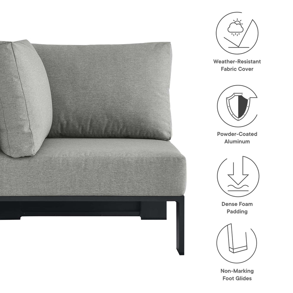 Tahoe Outdoor Patio Powder-Coated Aluminum Modular Corner Chair By Modway - EEI-6631 | Outdoor Sofas, Loveseats & Sectionals | Modishstore - 13