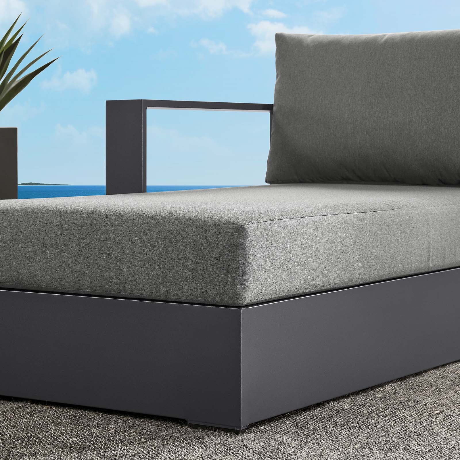 Tahoe Outdoor Patio Powder-Coated Aluminum Modular Left-Facing Chaise Lounge By Modway - EEI-6632 | Outdoor Sofas, Loveseats & Sectionals | Modishstore - 8
