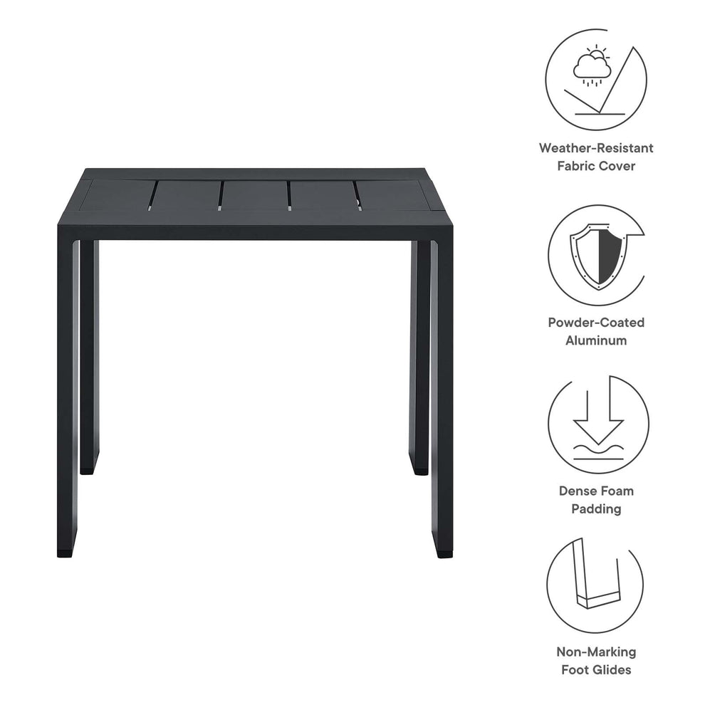 Tahoe Outdoor Patio Powder-Coated Aluminum End Table By Modway - EEI-6635 | Outdoor Sofas, Loveseats & Sectionals | Modishstore - 6