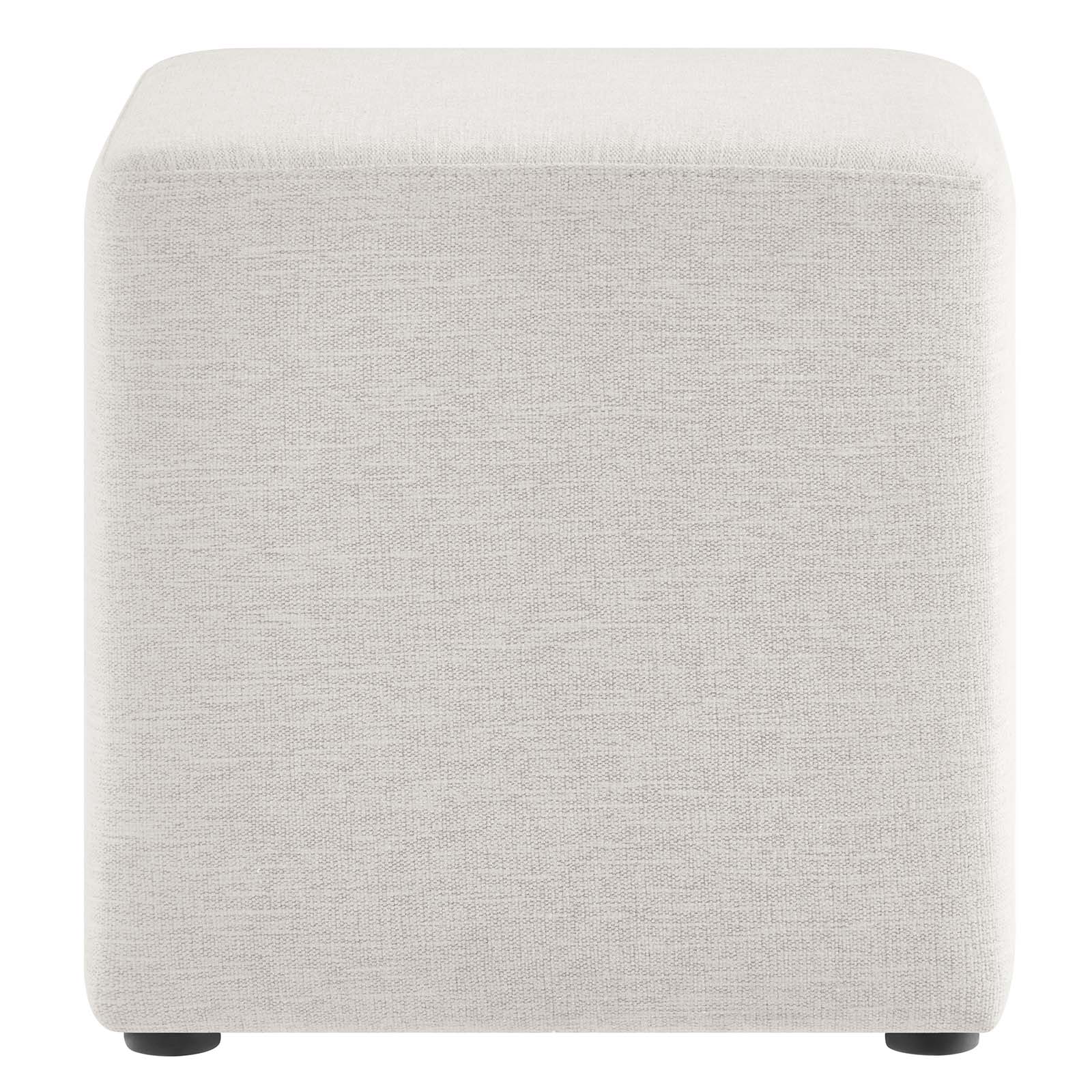 Callum 17" Square Woven Heathered Fabric Upholstered Ottoman By Modway - EEI-6636 | Ottomans | Modishstore - 10