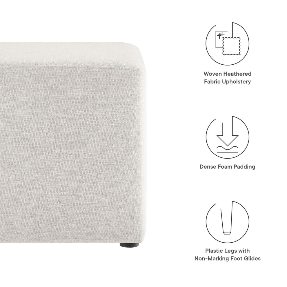 Callum 17" Square Woven Heathered Fabric Upholstered Ottoman By Modway - EEI-6636 | Ottomans | Modishstore - 14