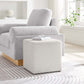 Callum 17" Square Woven Heathered Fabric Upholstered Ottoman By Modway - EEI-6636 | Ottomans | Modishstore - 16