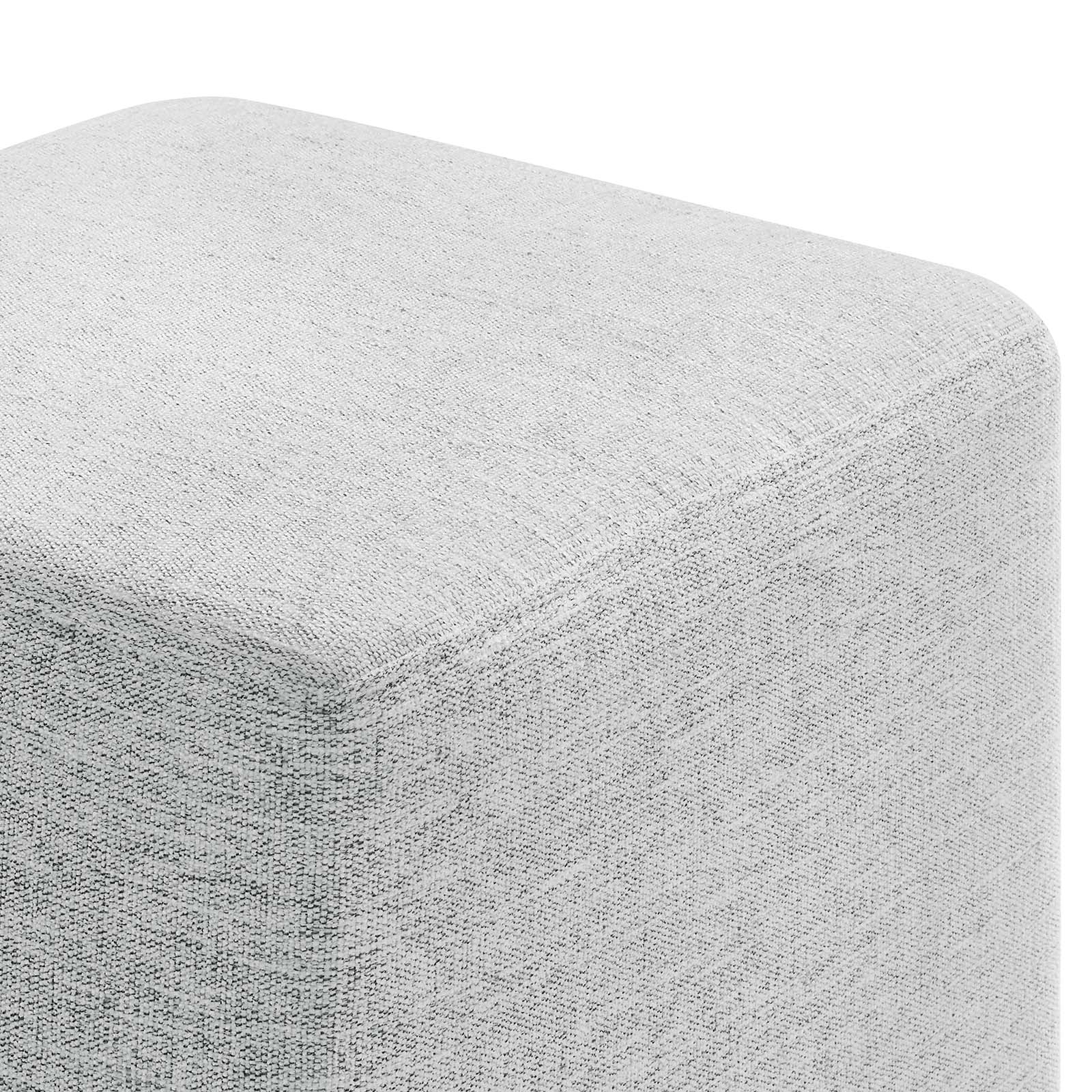 Callum 17" Square Woven Heathered Fabric Upholstered Ottoman By Modway - EEI-6636 | Ottomans | Modishstore - 20