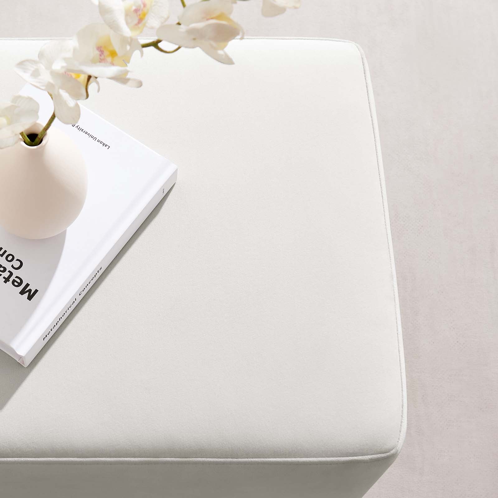 Tilden 17" Square Performance Velvet Upholstered Ottoman By Modway - EEI-6640 | Ottomans | Modishstore - 6