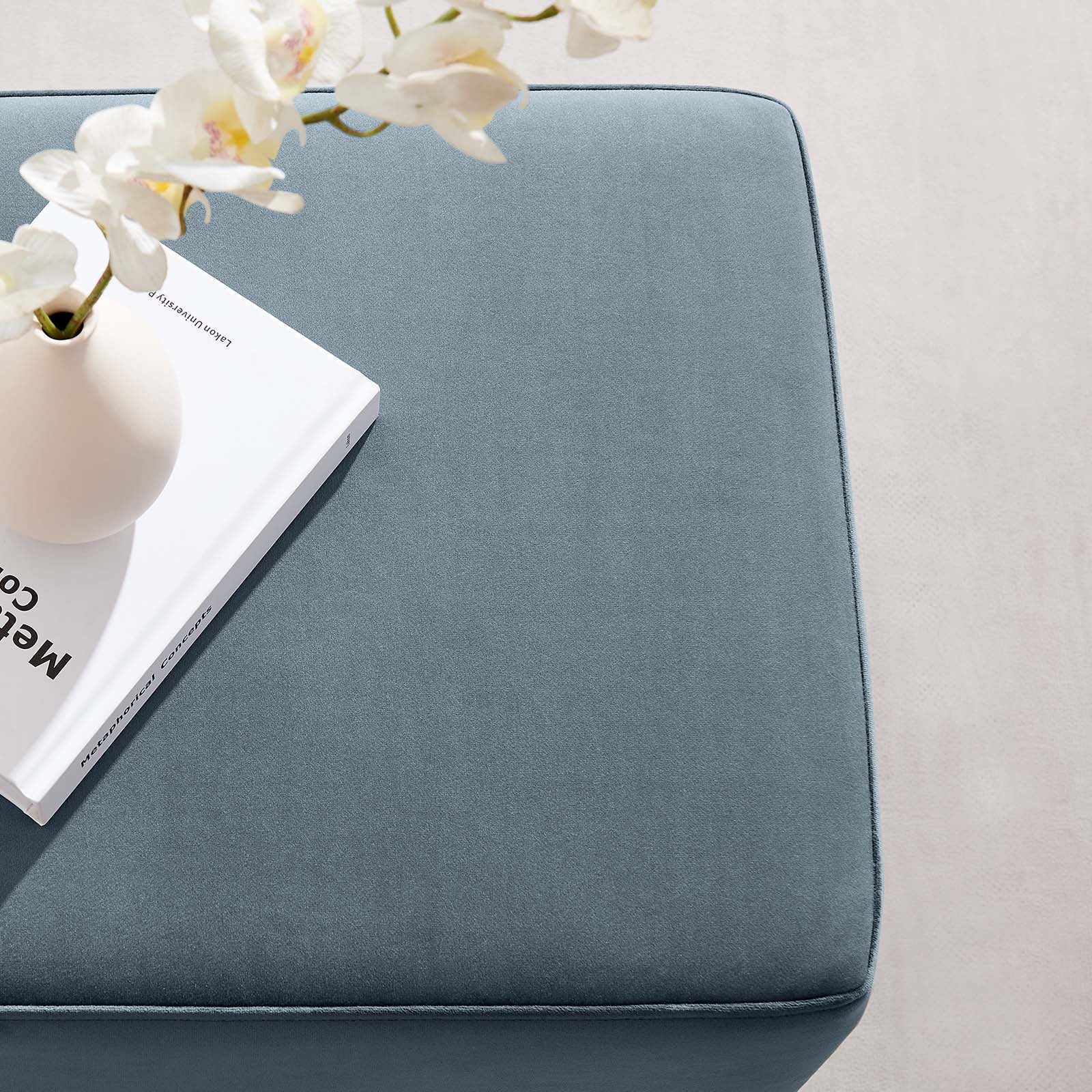 Tilden 17" Square Performance Velvet Upholstered Ottoman By Modway - EEI-6640 | Ottomans | Modishstore - 13