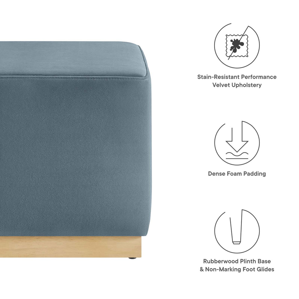 Tilden 17" Square Performance Velvet Upholstered Ottoman By Modway - EEI-6640 | Ottomans | Modishstore - 14