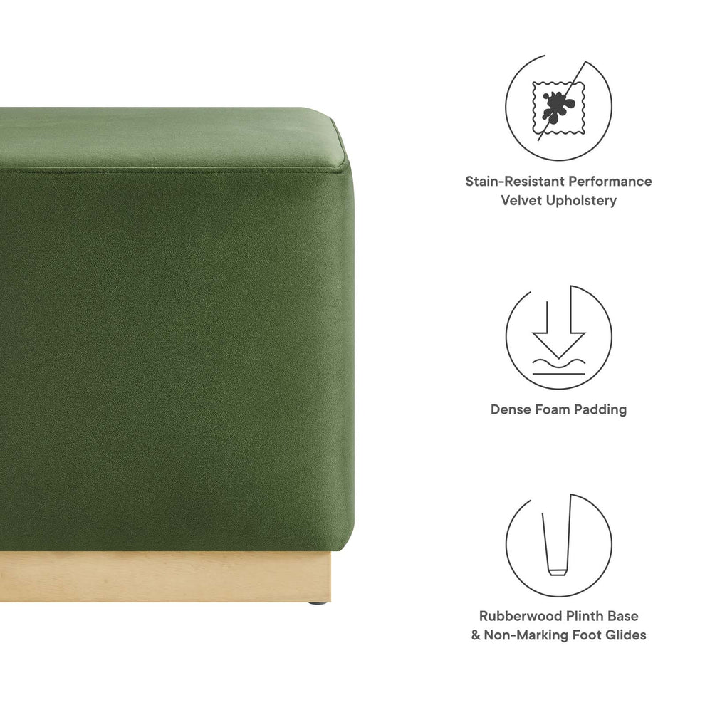Tilden 17" Square Performance Velvet Upholstered Ottoman By Modway - EEI-6640 | Ottomans | Modishstore - 22