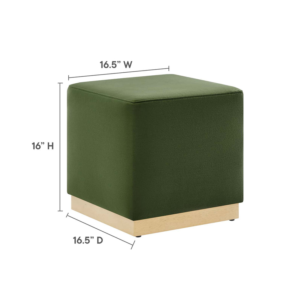 Tilden 17" Square Performance Velvet Upholstered Ottoman By Modway - EEI-6640 | Ottomans | Modishstore - 23
