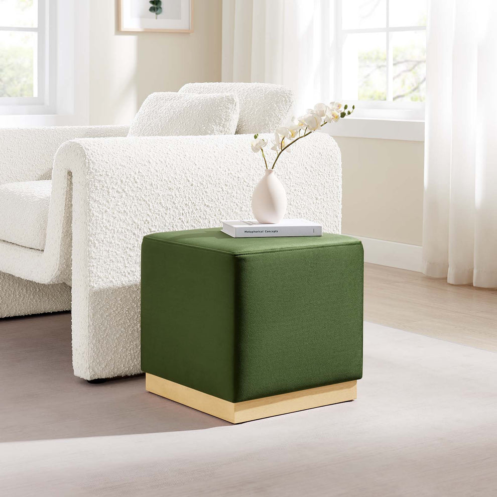 Tilden 17" Square Performance Velvet Upholstered Ottoman By Modway - EEI-6640 | Ottomans | Modishstore - 24