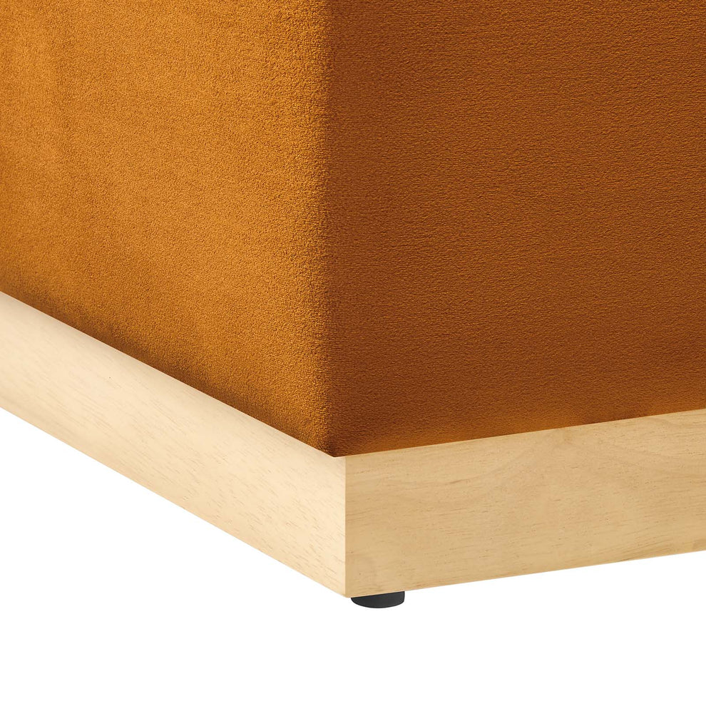 Tilden 17" Square Performance Velvet Upholstered Ottoman By Modway - EEI-6640 | Ottomans | Modishstore - 28