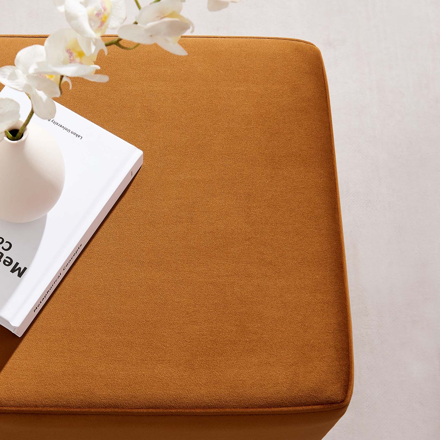 Tilden 17" Square Performance Velvet Upholstered Ottoman By Modway - EEI-6640 | Ottomans | Modishstore - 29