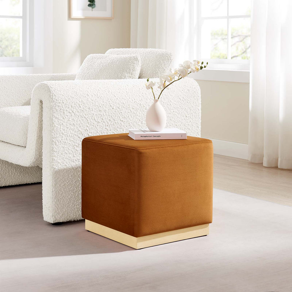 Tilden 17" Square Performance Velvet Upholstered Ottoman By Modway - EEI-6640 | Ottomans | Modishstore - 32