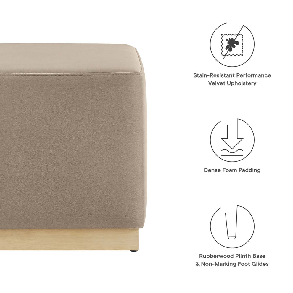 Tilden 17" Square Performance Velvet Upholstered Ottoman By Modway - EEI-6640 | Ottomans | Modishstore - 38