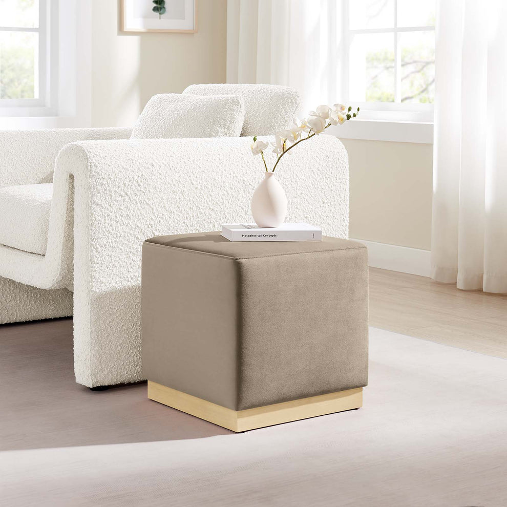 Tilden 17" Square Performance Velvet Upholstered Ottoman By Modway - EEI-6640 | Ottomans | Modishstore - 40