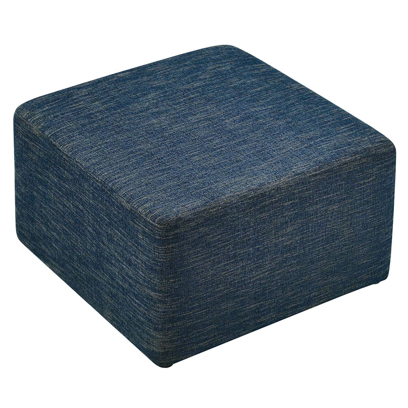 Callum Large 28" Square Woven Heathered Fabric Upholstered Ottoman By Modway - EEI-6642 | Ottomans | Modishstore - 4