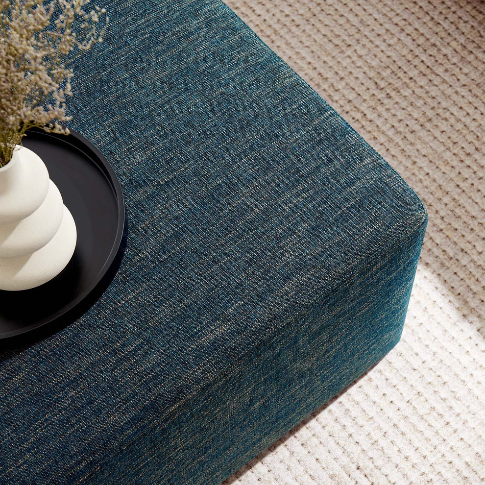 Callum Large 28" Square Woven Heathered Fabric Upholstered Ottoman By Modway - EEI-6642 | Ottomans | Modishstore - 6