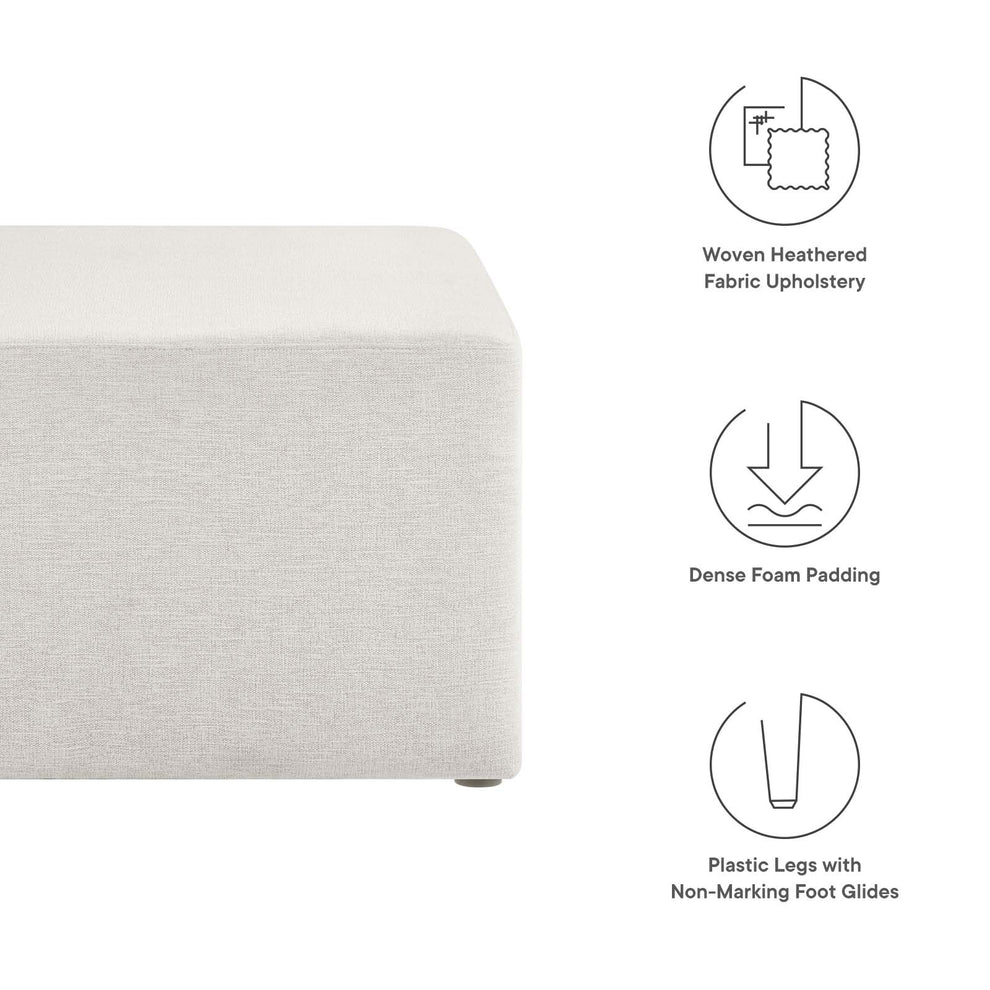 Callum Large 28" Square Woven Heathered Fabric Upholstered Ottoman By Modway - EEI-6642 | Ottomans | Modishstore - 14
