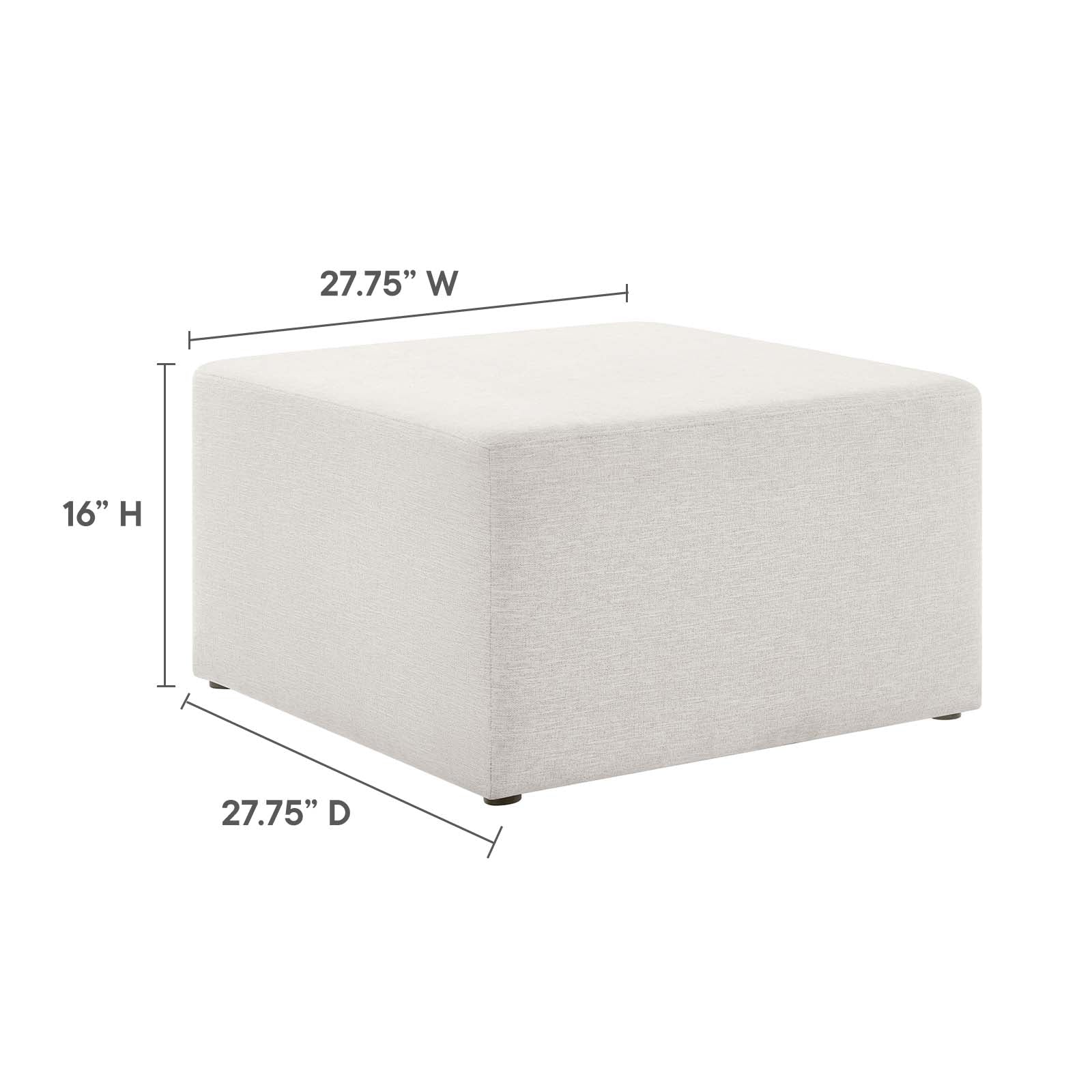 Callum Large 28" Square Woven Heathered Fabric Upholstered Ottoman By Modway - EEI-6642 | Ottomans | Modishstore - 15