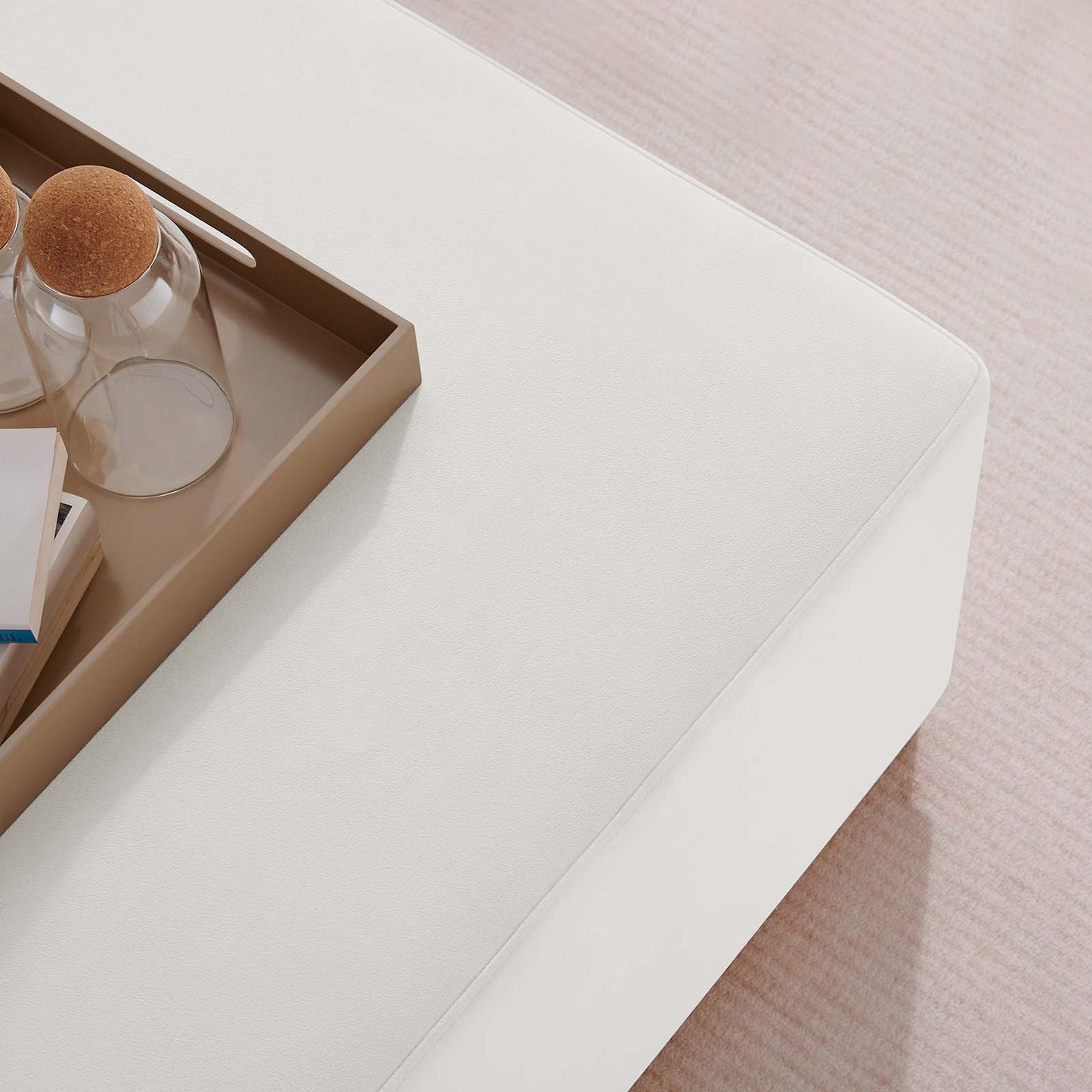 Tilden Large 28" Square Performance Velvet Upholstered Ottoman By Modway - EEI-6643 | Ottomans | Modishstore - 6