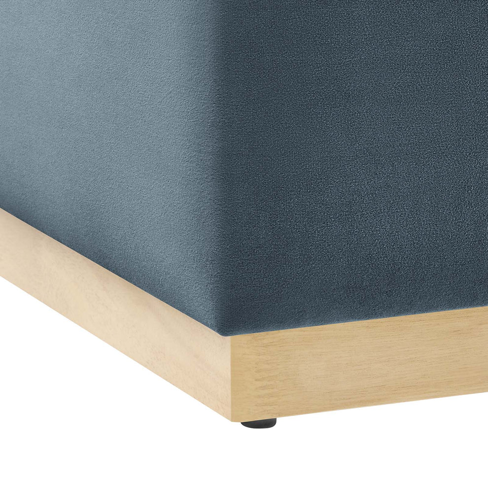 Tilden Large 28" Square Performance Velvet Upholstered Ottoman By Modway - EEI-6643 | Ottomans | Modishstore - 12