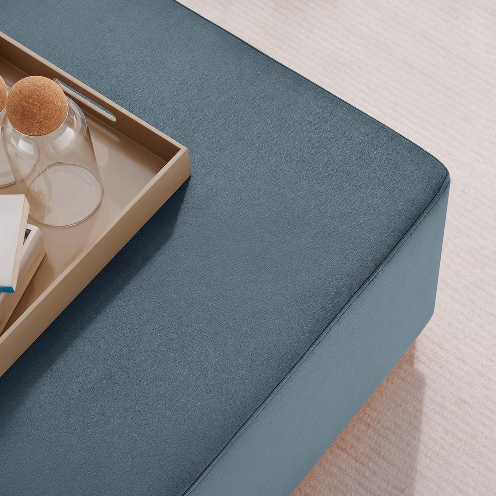 Tilden Large 28" Square Performance Velvet Upholstered Ottoman By Modway - EEI-6643 | Ottomans | Modishstore - 13