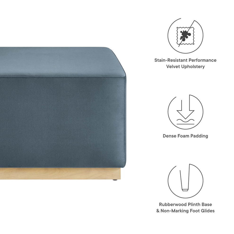 Tilden Large 28" Square Performance Velvet Upholstered Ottoman By Modway - EEI-6643 | Ottomans | Modishstore - 14