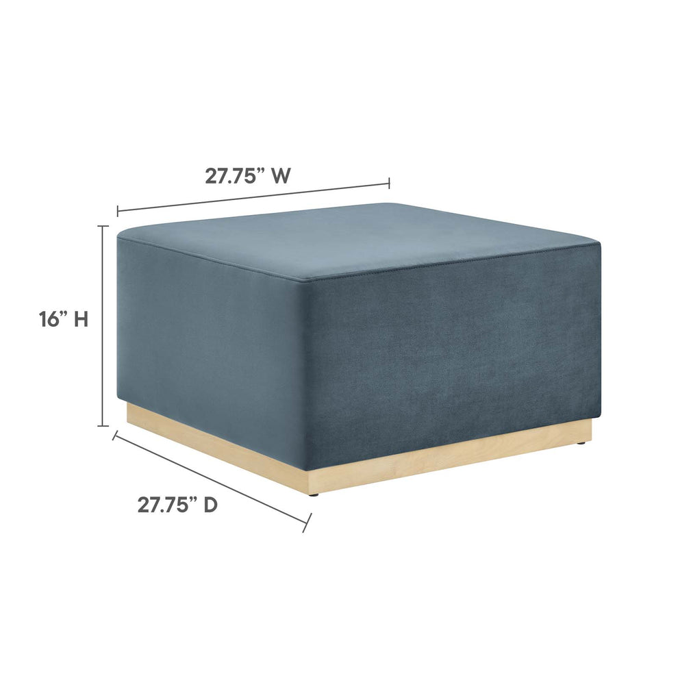 Tilden Large 28" Square Performance Velvet Upholstered Ottoman By Modway - EEI-6643 | Ottomans | Modishstore - 15