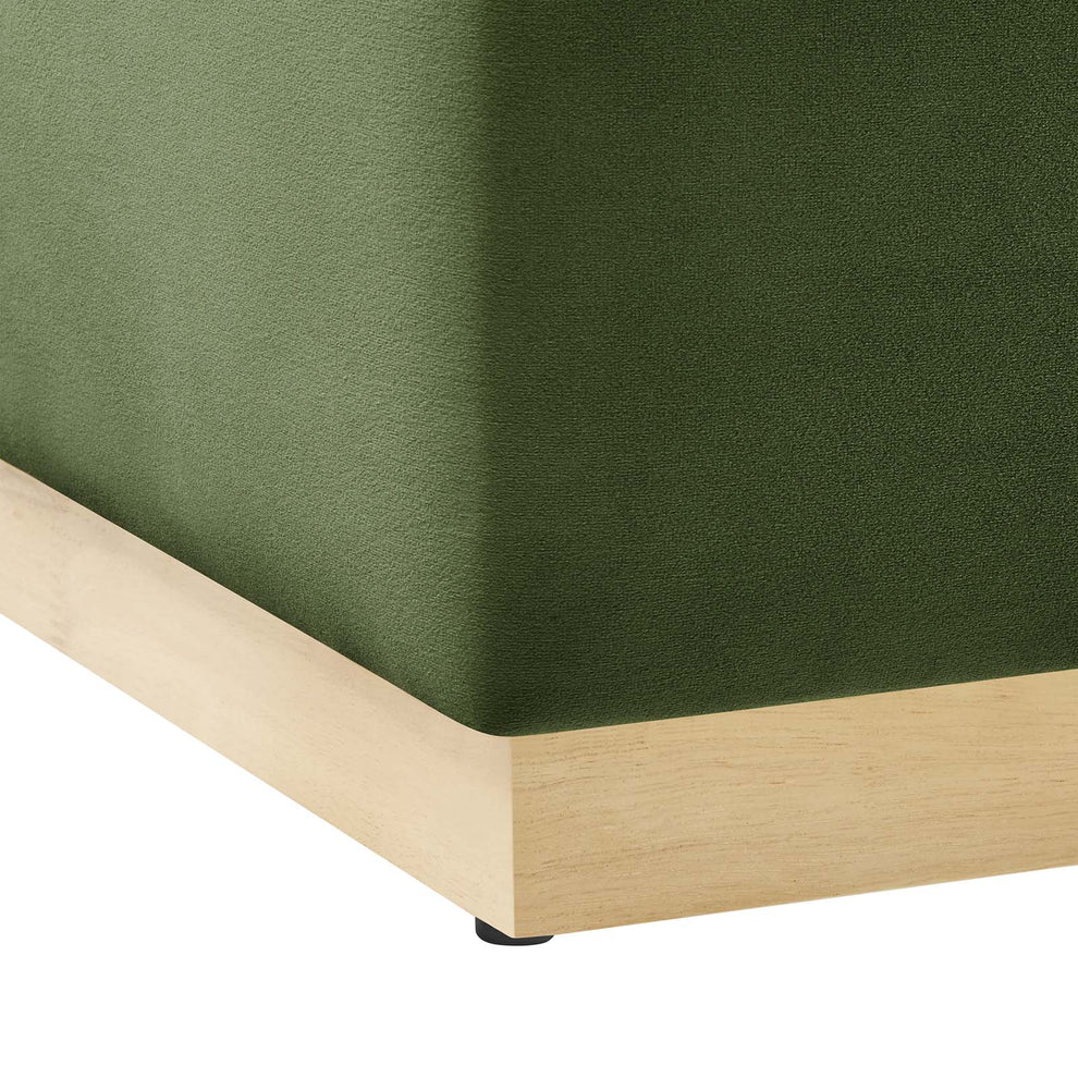 Tilden Large 28" Square Performance Velvet Upholstered Ottoman By Modway - EEI-6643 | Ottomans | Modishstore - 20