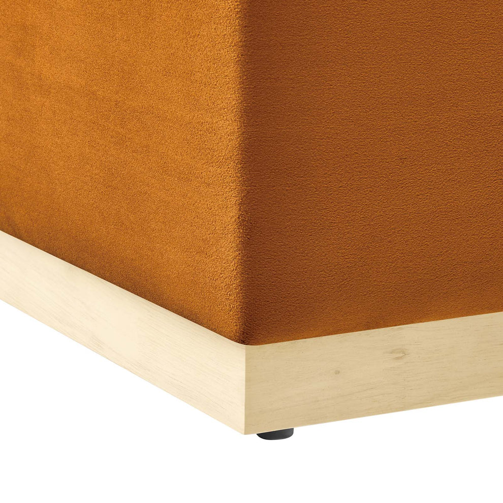 Tilden Large 28" Square Performance Velvet Upholstered Ottoman By Modway - EEI-6643 | Ottomans | Modishstore - 28