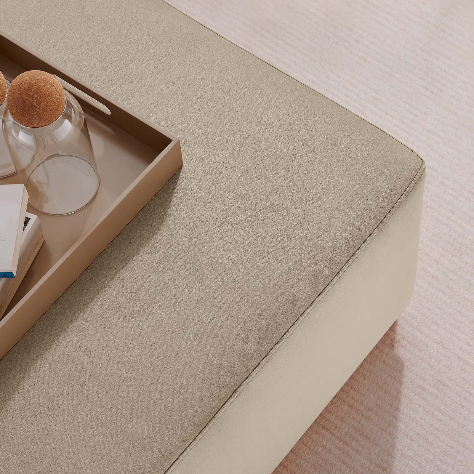 Tilden Large 28" Square Performance Velvet Upholstered Ottoman By Modway - EEI-6643 | Ottomans | Modishstore - 37