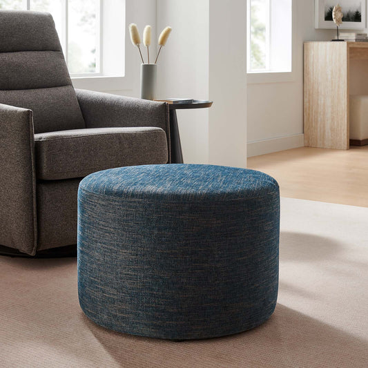 Callum Large 23" Round Woven Heathered Fabric Upholstered Ottoman By Modway - EEI-6645 | Ottomans | Modishstore - 1