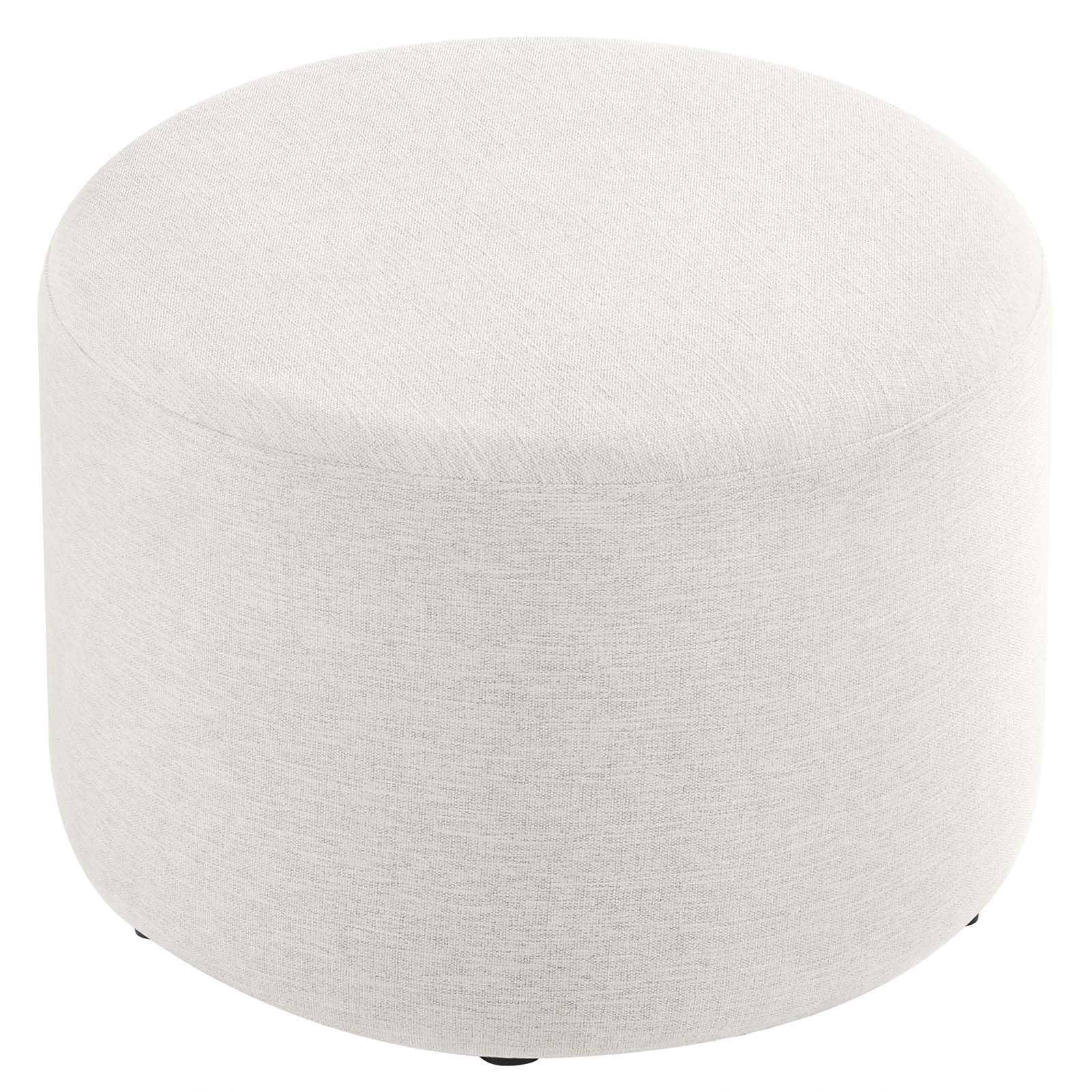 Callum Large 23" Round Woven Heathered Fabric Upholstered Ottoman By Modway - EEI-6645 | Ottomans | Modishstore - 10