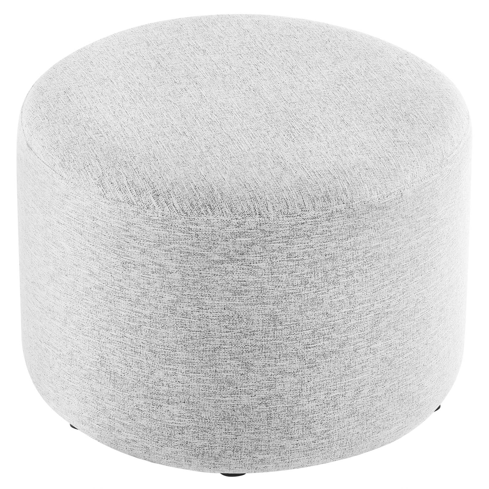 Callum Large 23" Round Woven Heathered Fabric Upholstered Ottoman By Modway - EEI-6645 | Ottomans | Modishstore - 18
