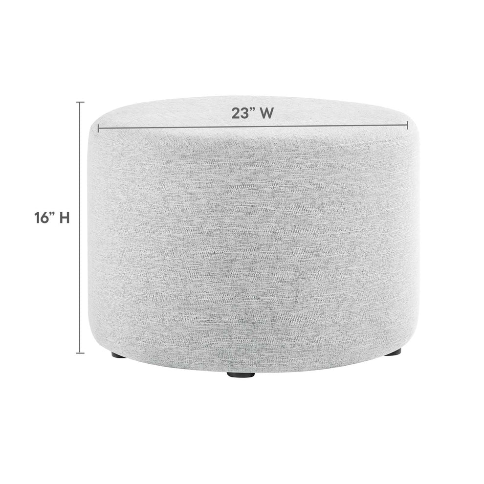 Callum Large 23" Round Woven Heathered Fabric Upholstered Ottoman By Modway - EEI-6645 | Ottomans | Modishstore - 22