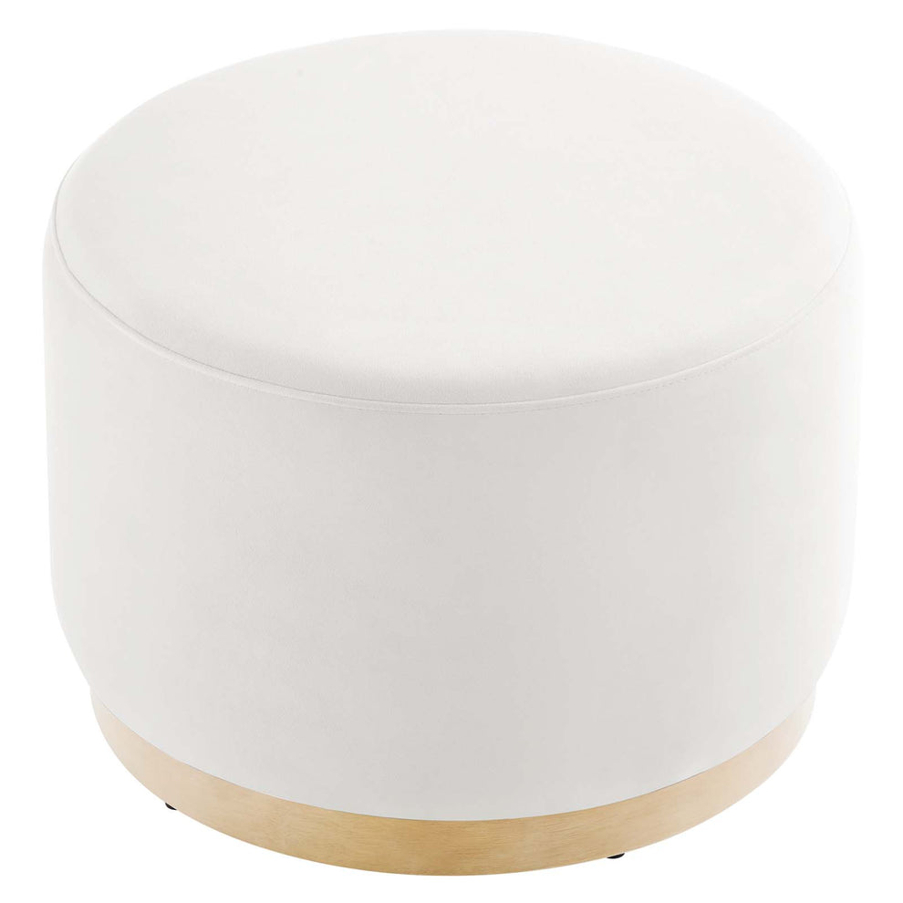 Tilden Large 23" Round Performance Velvet Upholstered Ottoman By Modway - EEI-6646 | Ottomans | Modishstore - 3
