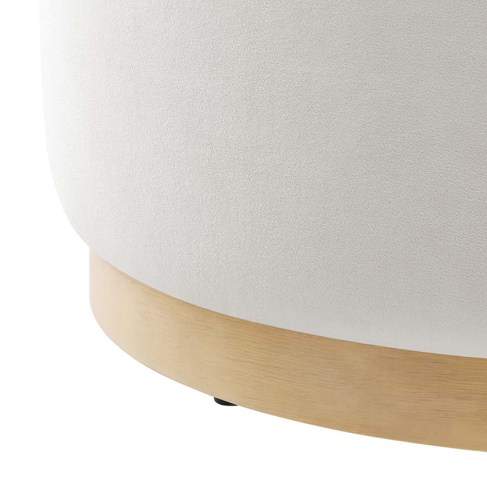 Tilden Large 23" Round Performance Velvet Upholstered Ottoman By Modway - EEI-6646 | Ottomans | Modishstore - 4