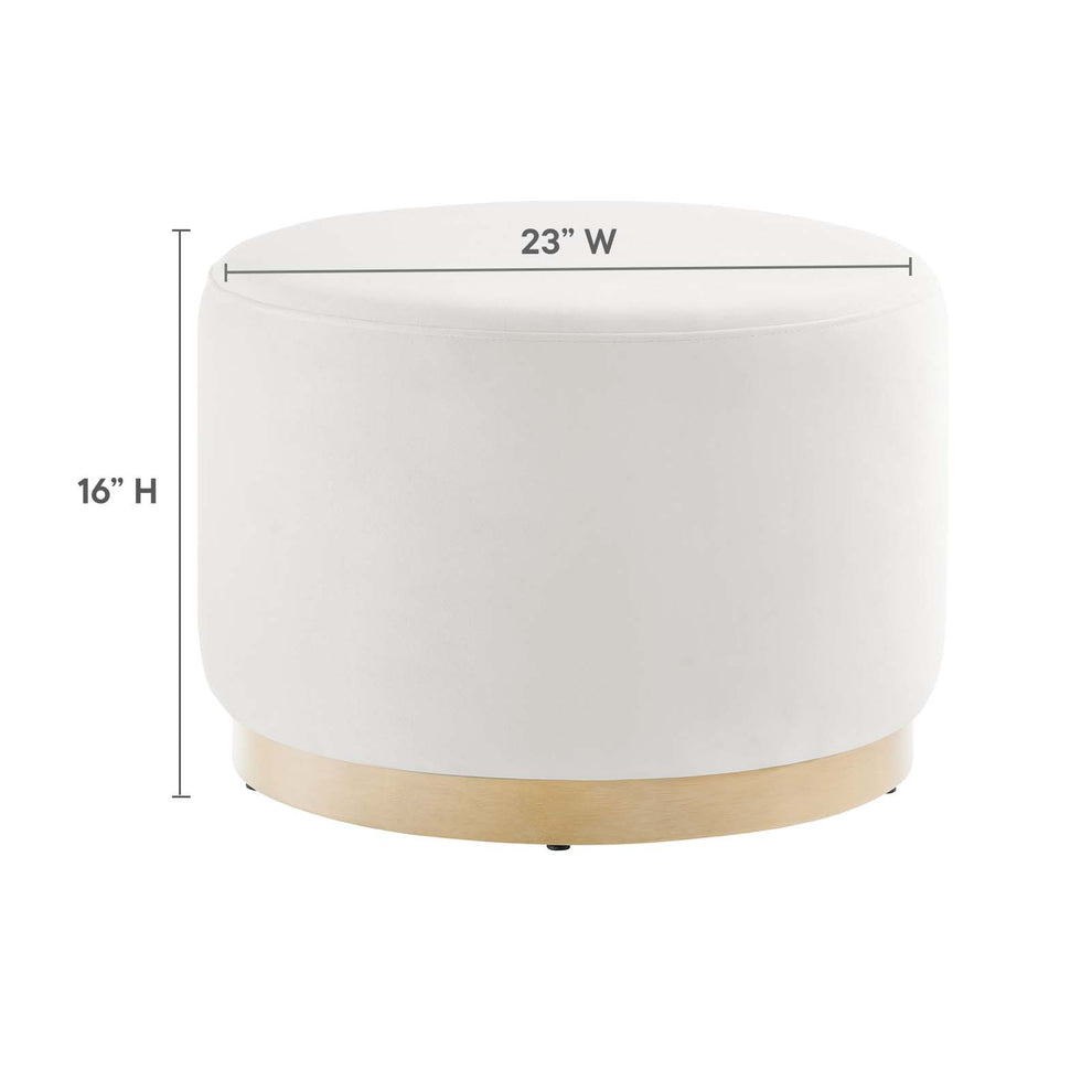 Tilden Large 23" Round Performance Velvet Upholstered Ottoman By Modway - EEI-6646 | Ottomans | Modishstore - 7