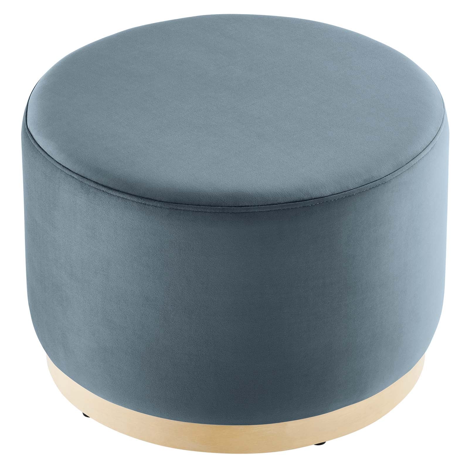 Tilden Large 23" Round Performance Velvet Upholstered Ottoman By Modway - EEI-6646 | Ottomans | Modishstore - 10